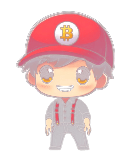 Mascotte BoByMining contente