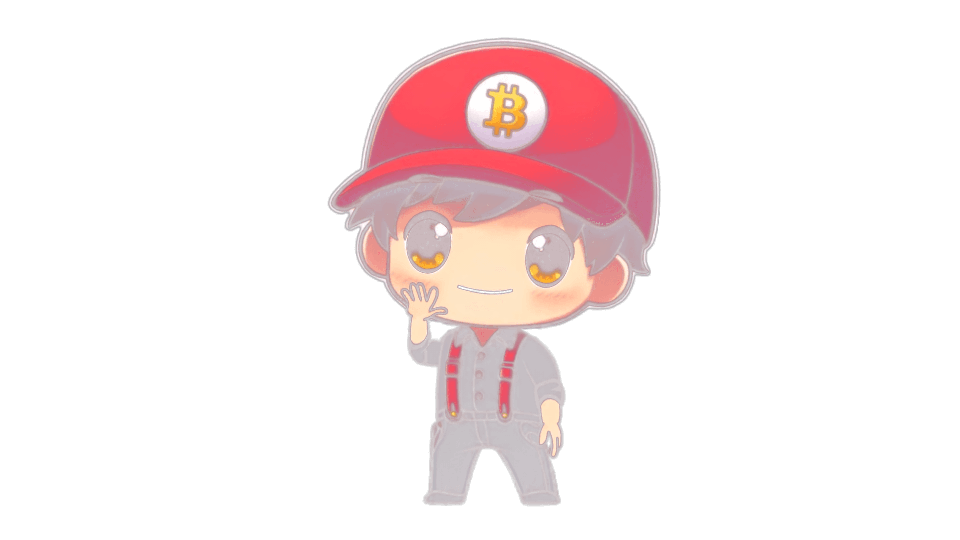 Mascotte BoByMining qui fait coucou